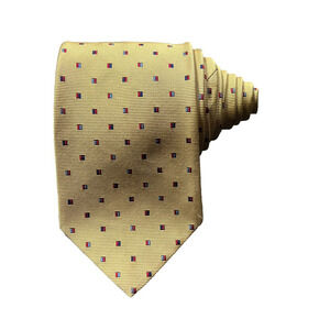 Brooks Brothers Mens Tie Necktie Multicolor Geometric 100% Silk Career Classic